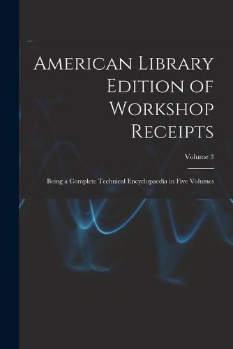 Cover image for American Library Edition of Workshop Receipts