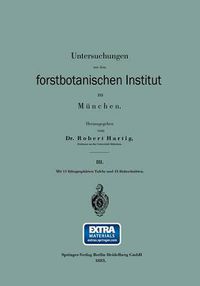 Cover image for Untersuchungen Aus Dem Forstbotanischen Institut Zu Munchen