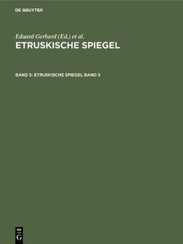 Cover image for Etruskische Spiegel