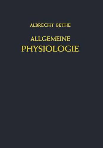 Cover image for Allgemeine Physiologie