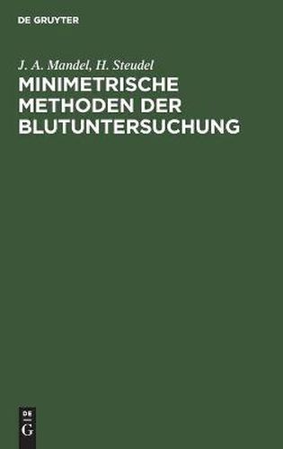 Cover image for Minimetrische Methoden Der Blutuntersuchung