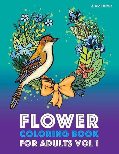 Cover image for Flower Coloring Book For Adults Vol 1