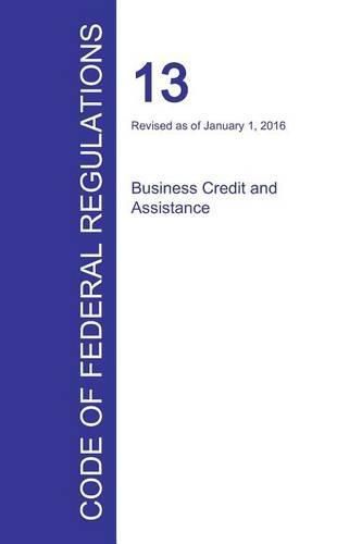 Cover image for Code of Federal Regulations Title 13, Volume 1, January 1, 2016