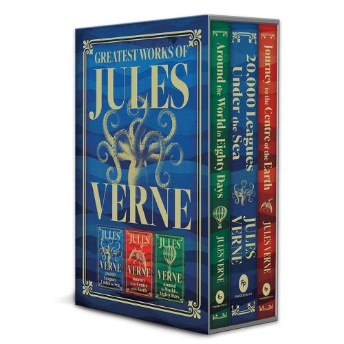 Greatest Works of Jules Verne: 20,000 Leagues Under the Sea, Journey to the Centre of the Earth, Around the World in Eighty Days (Deluxe Hardbound Edition Boxed Set)