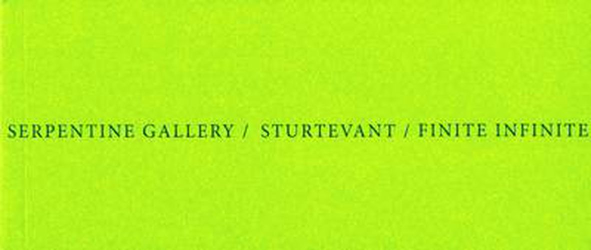 Cover image for Sturtevant: Finite Infinitie