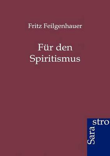 Cover image for Fur den Spiritismus