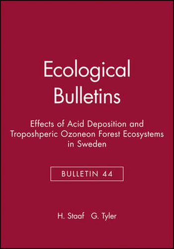 Cover image for Effects of Acid Deposition and the Troposphere