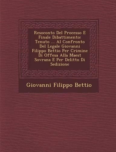 Cover image for Resoconto del Processo E Finale Dibattimento