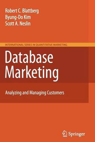 Cover image for Database Marketing: Analyzing and Managing Customers