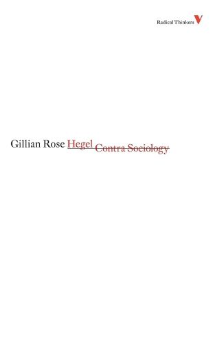 Cover image for Hegel Contra Sociology