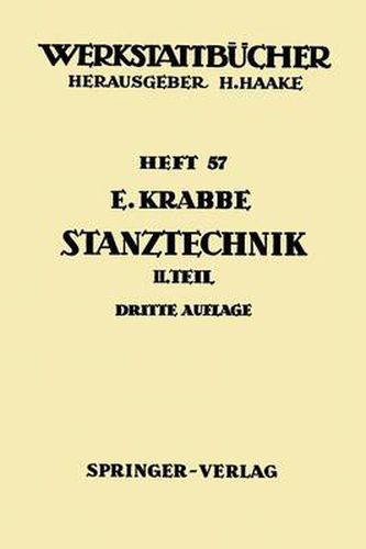 Cover image for Stanztechnik: Zweiter Teil: Die Bauteile des Schnittes