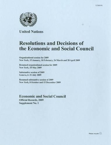 Resolutions and Decisions of the Economic and Social Council