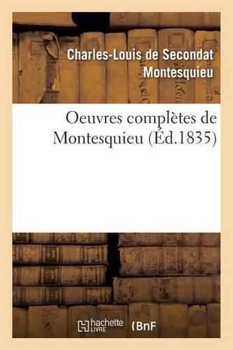 Oeuvres Completes de Montesquieu