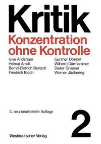 Cover image for Konzentration Ohne Kontrolle