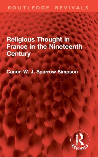 Cover image for Religious Thought in France in the Nineteenth Century