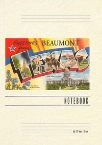 Cover image for Vintage Lined Notebook Greetings from Beaumont