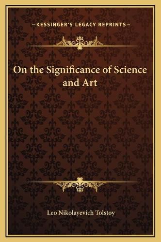 Cover image for On the Significance of Science and Art