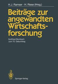 Cover image for Beitrage zur Angewandten Wirtschaftsforschung