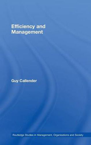 Cover image for Efficiency and Management