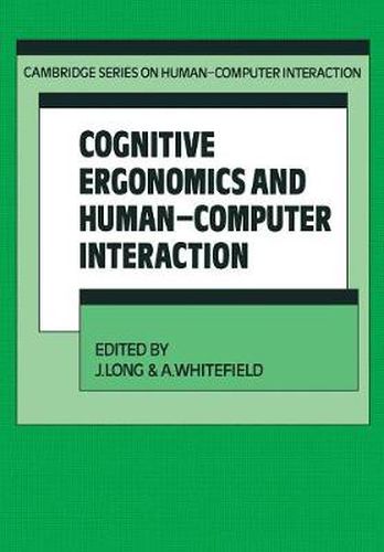 Cover image for Cognitive Ergonomics and Human-Computer Interaction