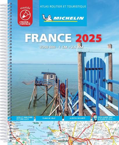 Cover image for France 2025 - Tourist & Motoring Atlas Laminated Spiral