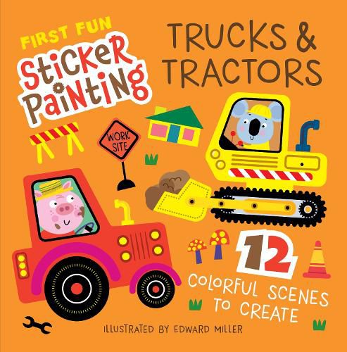 Cover image for First Fun Sticker Painting: Trucks & Tractors