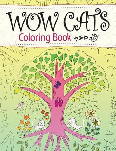 Cover image for WOW CATS Coloring Book by Junko (Japanese-English edition)