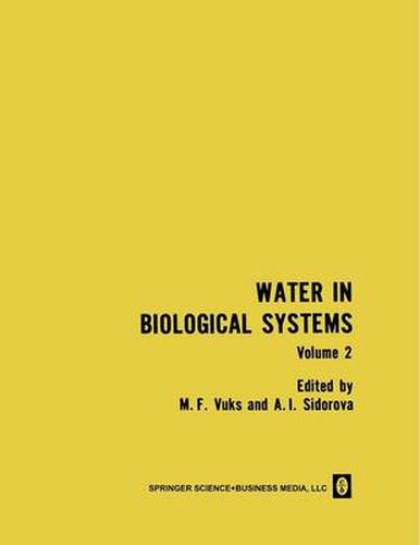 Cover image for Water in Biological Systems: Volume 2