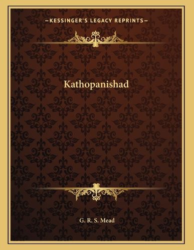 Cover image for Kathopanishad