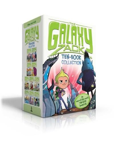 Cover image for The Galaxy Zack Ten-Book Collection: Hello, Nebulon!; Journey to Juno; The Prehistoric Planet; Monsters in Space!; Three's a Crowd!; A Green Christmas!; A Galactic Easter!; Drake Makes a Spash!; The Annoying Crush; Return to Earth!