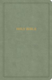 Cover image for KJV Large Print Personal Size Reference Bible, Sage Suedesoft Leathertouch