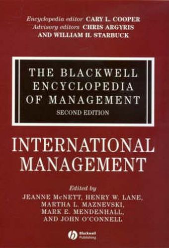 The Blackwell Encyclopedia of Management -        International Management V 6 2E