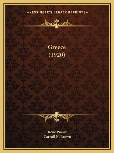 Cover image for Greece (1920)