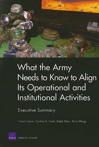 Cover image for What the Army Needs to Know to Align its Operational and Institutional Activities: Executive Summary