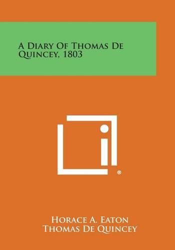 A Diary of Thomas de Quincey, 1803