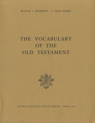 Cover image for Vocabulary of the Old Testament: Hebrew to English with English Index