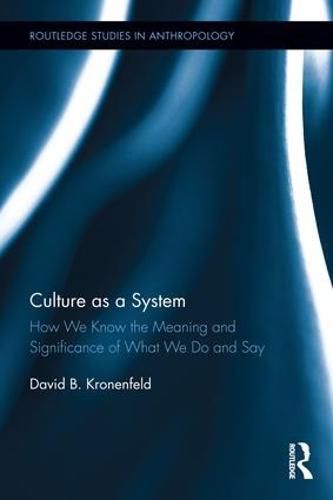 Cover image for Culture as a System: How We Know the Meaning and Significance of What We Do and Say