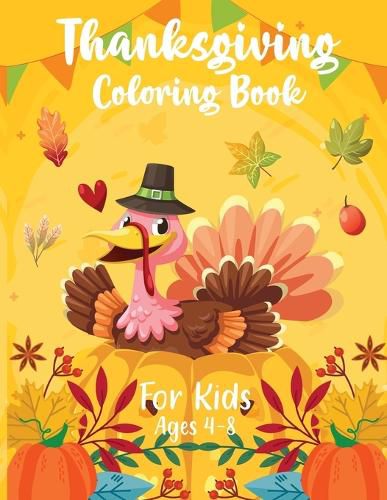 Thanksgiving Coloring Book for Kids 4-8