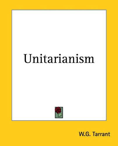 Cover image for Unitarianism