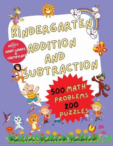 Cover image for Kindergarten Math Addition and Subtraction: Math Helper Series