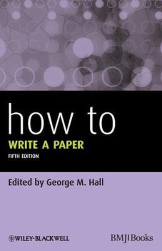 Cover image for How to Write a Paper