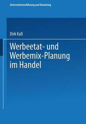 Cover image for Werbeetat- Und Werbemix-Planung Im Handel