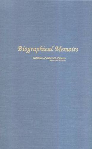 Cover image for Biographical Memoirs