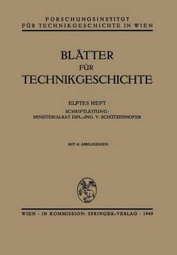 Cover image for Blatter Fur Technikgeschichte