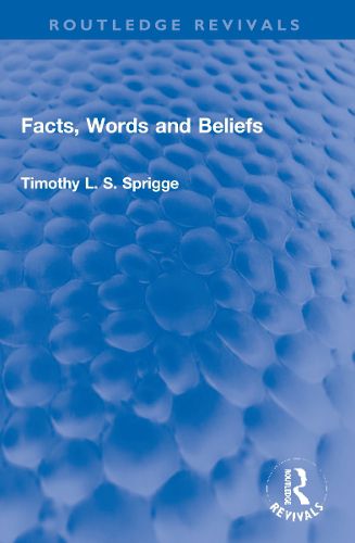 Cover image for Facts, Words and Beliefs