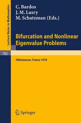 Cover image for Bifurcation and Nonlinear Eigenvalue Problems: Proceedings