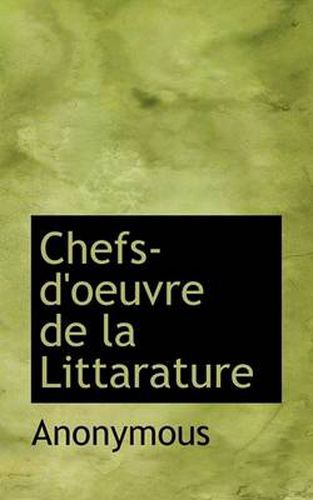 Cover image for Chefs-D'Oeuvre de La Littarature