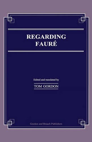 Cover image for Regarding Faure