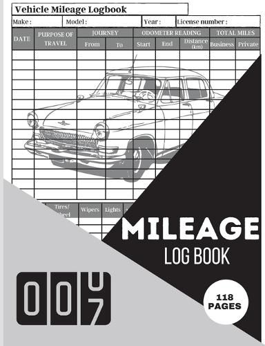 Cover image for Mileage Log Book