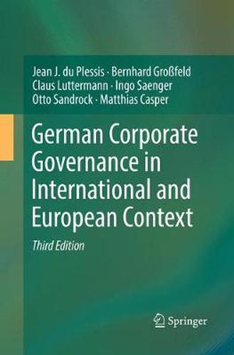 German Corporate Governance in International and European Context